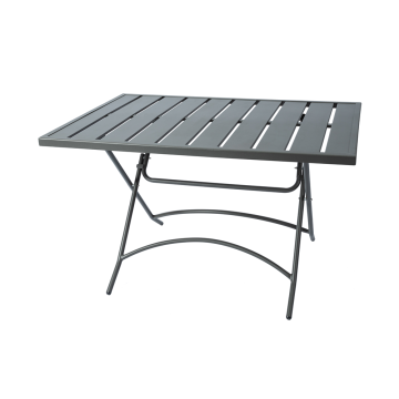 Mesa de ripas retângulo dobrável de metal de 120 * 80 cm